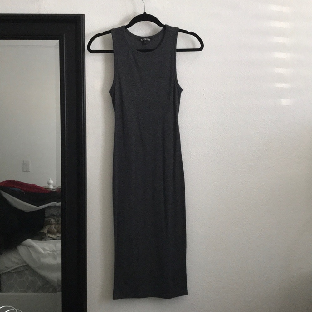 Grey midi dress